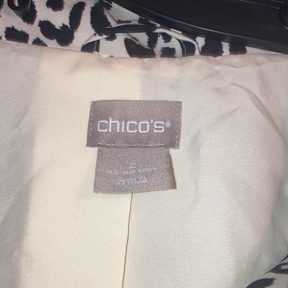 Chicos Cheetah-Print Trench Rain Coat - Picture 5 of 8